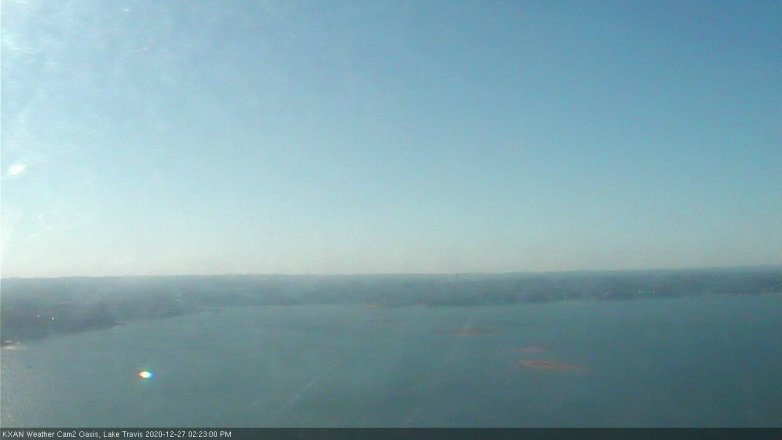 Lake Travis webcam, December 27, 2020 2:25 PM CT