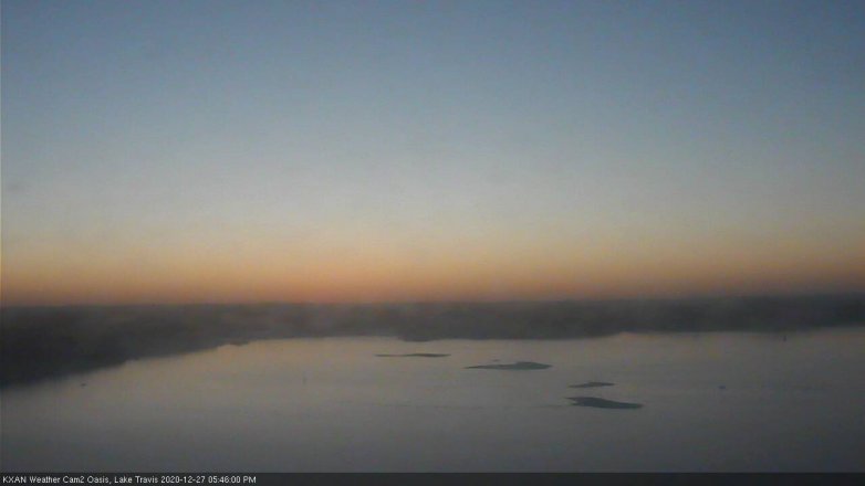 Lake Travis webcam, December 27, 2020 5:45 PM CT