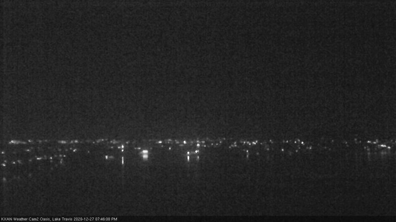Lake Travis webcam, December 27, 2020 7:45 PM CT