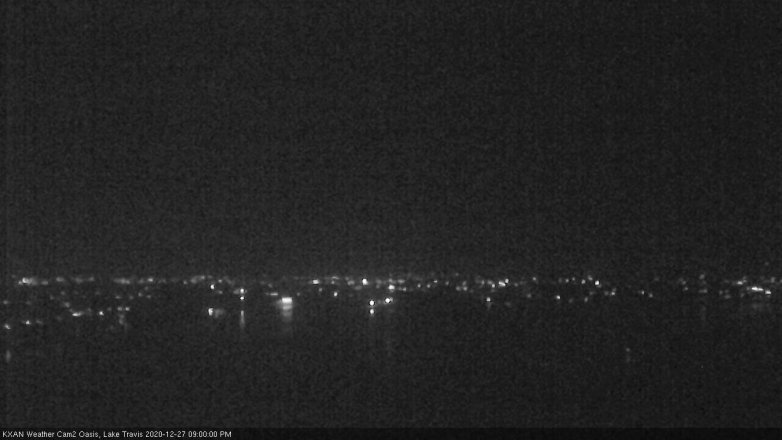Lake Travis webcam, December 27, 2020 9:00 PM CT