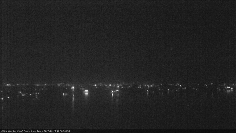 Lake Travis webcam, December 27, 2020 10:00 PM CT
