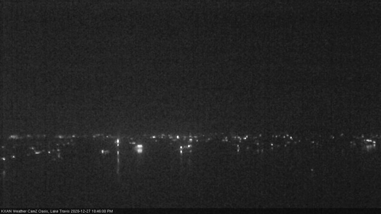 Lake Travis webcam, December 27, 2020 10:45 PM CT
