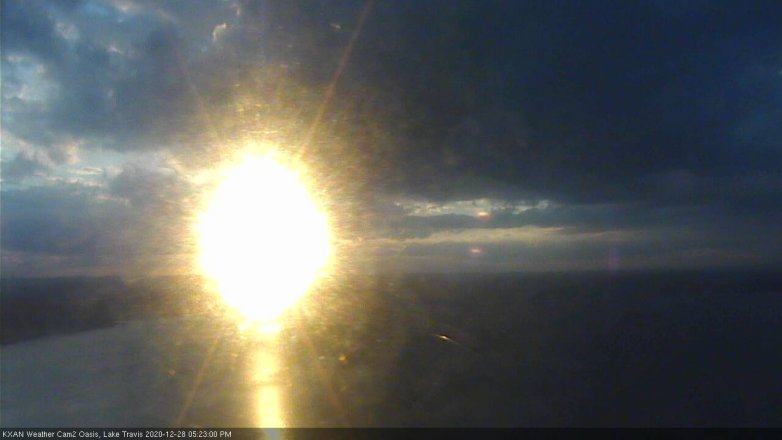 Lake Travis webcam, December 28, 2020 5:25 PM CT