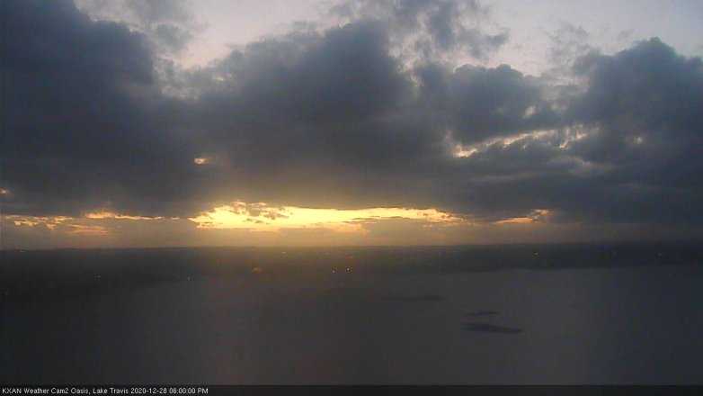 Lake Travis webcam, December 28, 2020 6:00 PM CT