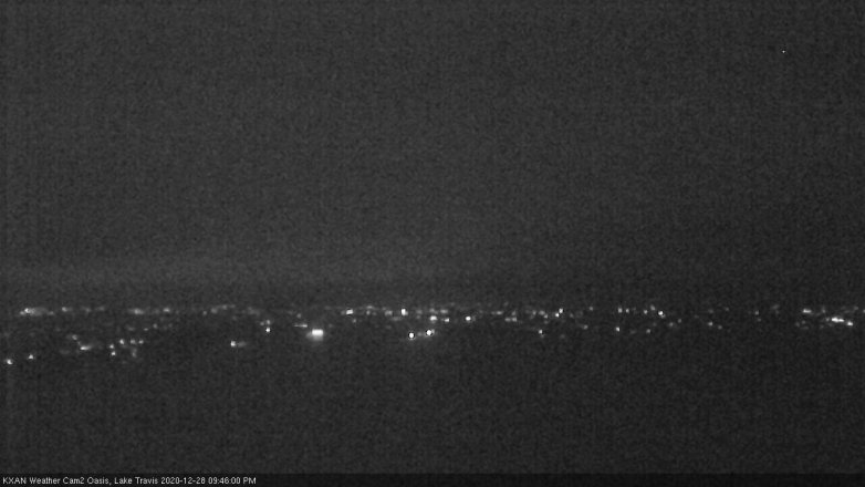 Lake Travis webcam, December 28, 2020 9:45 PM CT