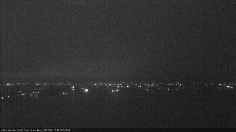 Lake Travis webcam, December 28, 2020 10:00 PM CT