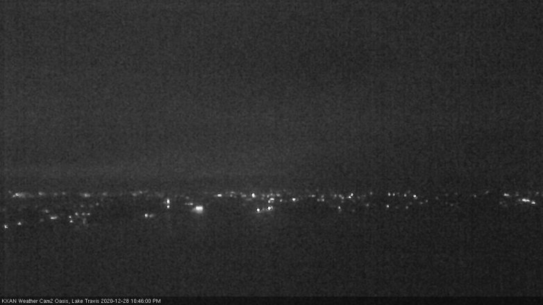Lake Travis webcam, December 28, 2020 10:45 PM CT