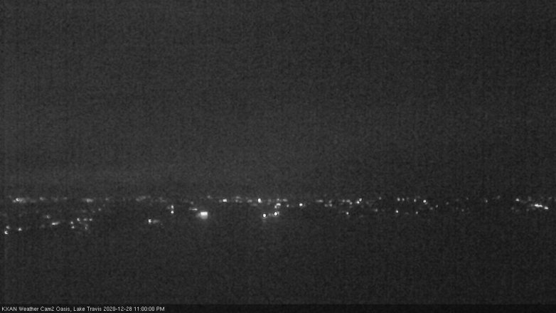 Lake Travis webcam, December 28, 2020 11:00 PM CT