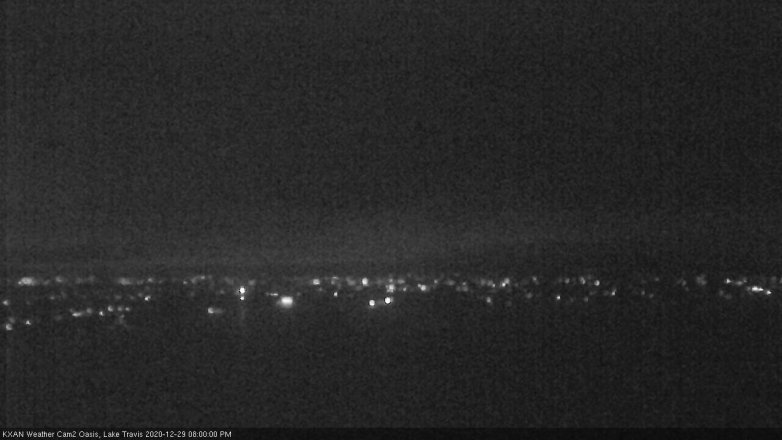 Lake Travis webcam, December 29, 2020 8:00 PM CT