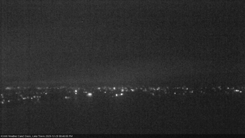 Lake Travis webcam, December 29, 2020 8:45 PM CT