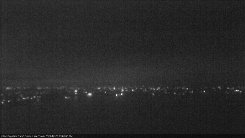 Lake Travis webcam, December 29, 2020 9:00 PM CT