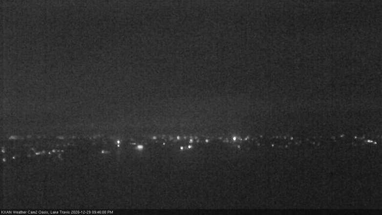 Lake Travis webcam, December 29, 2020 9:45 PM CT