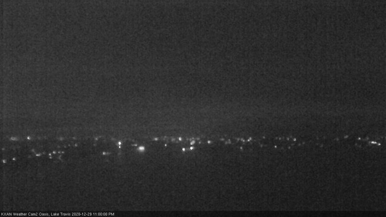 Lake Travis webcam, December 29, 2020 11:00 PM CT