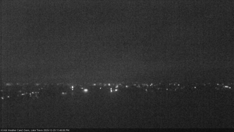 Lake Travis webcam, December 29, 2020 11:45 PM CT