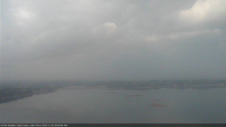 Lake Travis webcam, December 30, 2020 9:00 AM CT