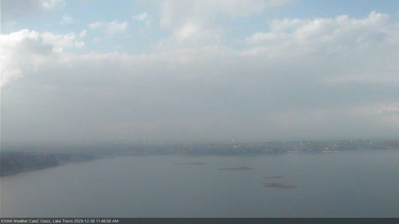 Lake Travis webcam, December 30, 2020 11:45 AM CT