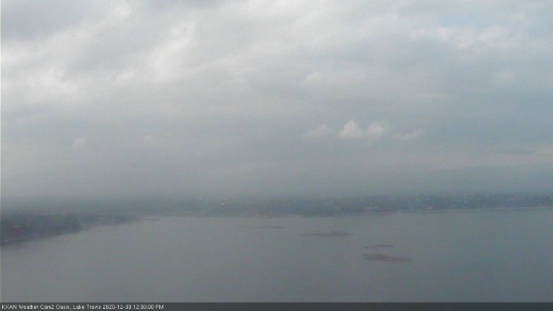 Lake Travis webcam, December 30, 2020 12:00 PM CT