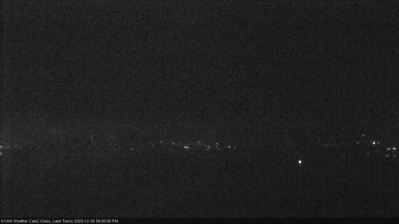Lake Travis webcam, December 30, 2020 8:00 PM CT