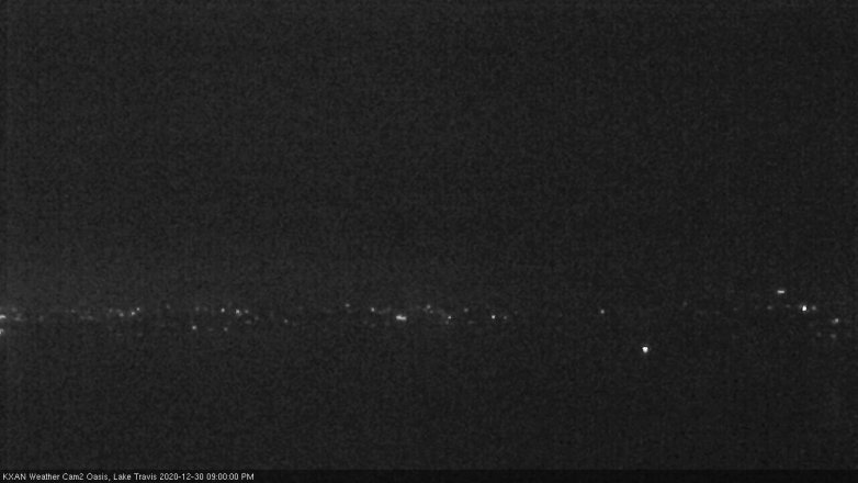 Lake Travis webcam, December 30, 2020 9:00 PM CT