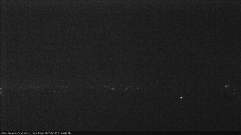 Lake Travis webcam, December 30, 2020 11:45 PM CT