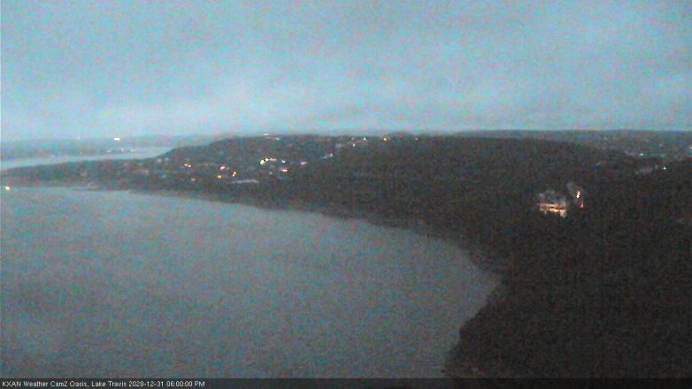 Lake Travis webcam, December 31, 2020 6:00 PM CT
