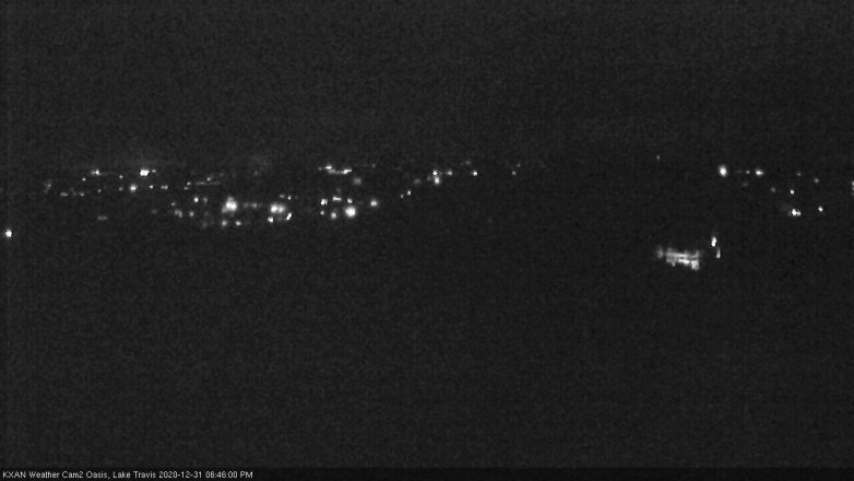 Lake Travis webcam, December 31, 2020 6:45 PM CT