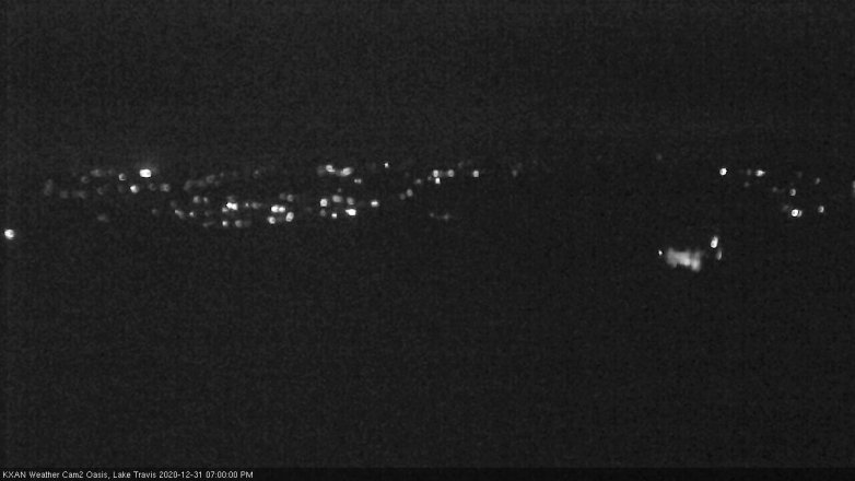 Lake Travis webcam, December 31, 2020 7:00 PM CT