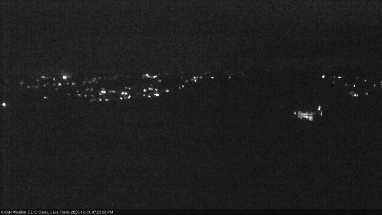 Lake Travis webcam, December 31, 2020 7:25 PM CT