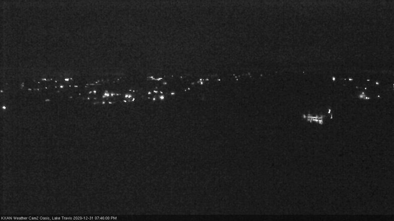 Lake Travis webcam, December 31, 2020 7:45 PM CT