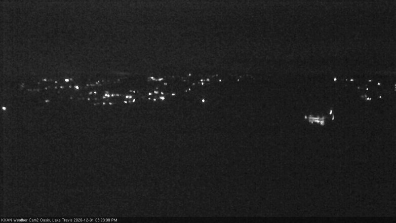 Lake Travis webcam, December 31, 2020 8:25 PM CT
