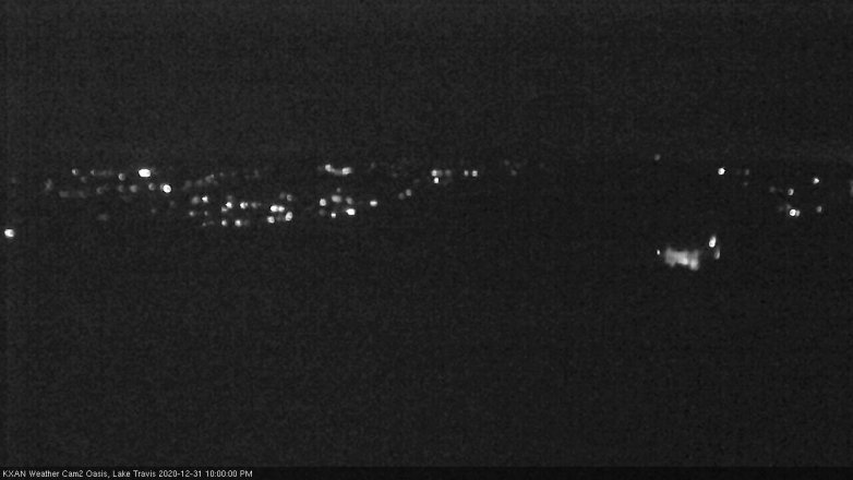 Lake Travis webcam, December 31, 2020 10:00 PM CT