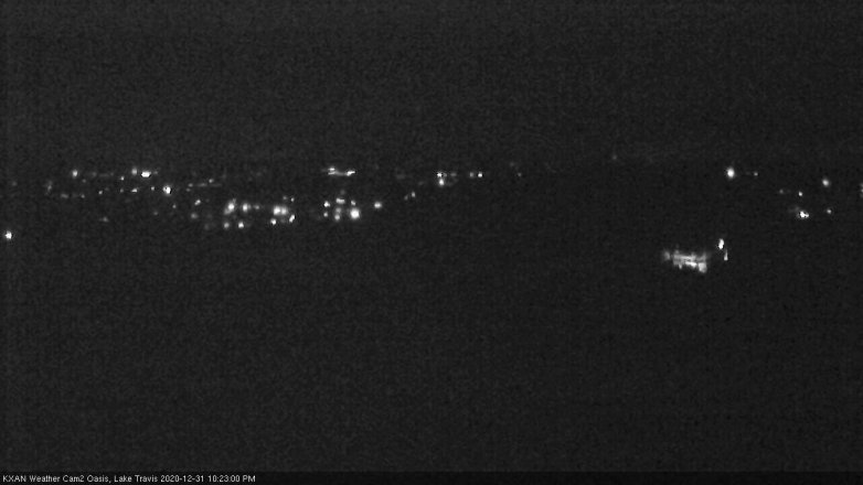 Lake Travis webcam, December 31, 2020 10:25 PM CT