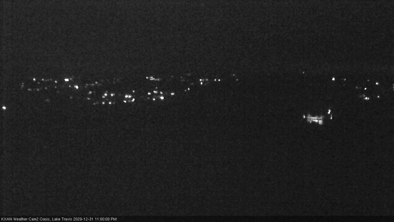 Lake Travis webcam, December 31, 2020 11:00 PM CT