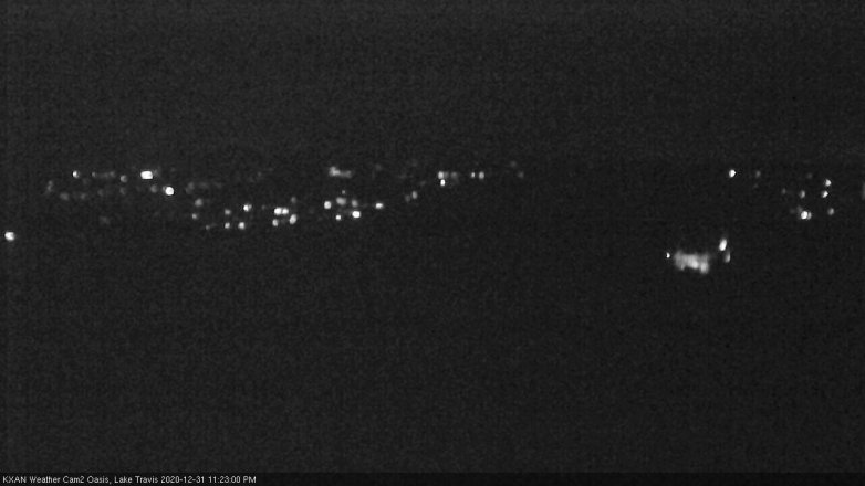 Lake Travis webcam, December 31, 2020 11:25 PM CT