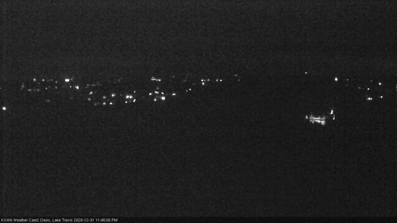 Lake Travis webcam, December 31, 2020 11:45 PM CT