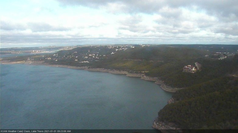 Lake Travis webcam, January 1, 2021 9:25 AM CT