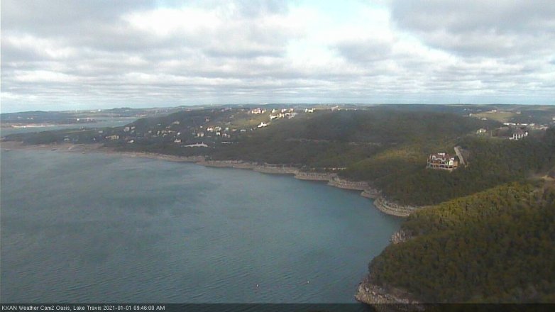 Lake Travis webcam, January 1, 2021 9:45 AM CT