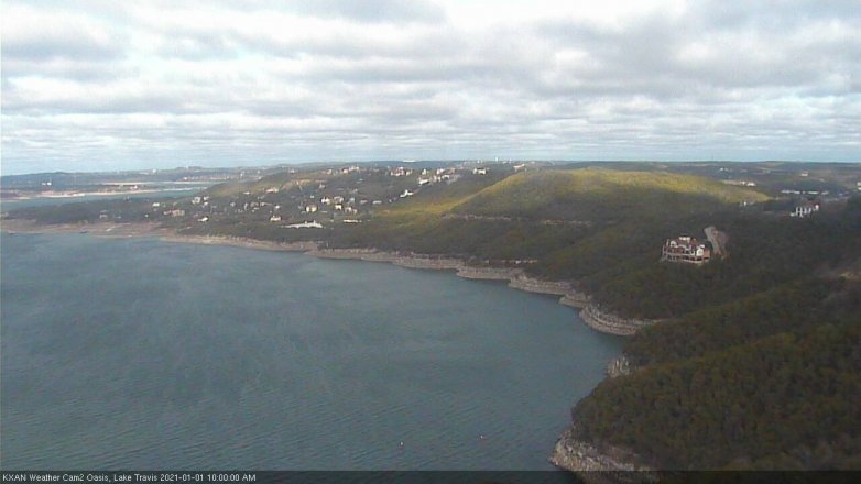 Lake Travis webcam, January 1, 2021 10:00 AM CT