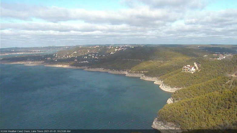 Lake Travis webcam, January 1, 2021 10:25 AM CT