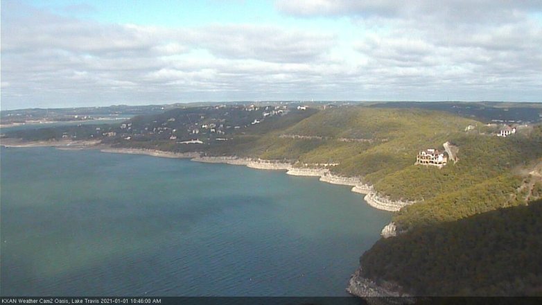 Lake Travis webcam, January 1, 2021 10:45 AM CT
