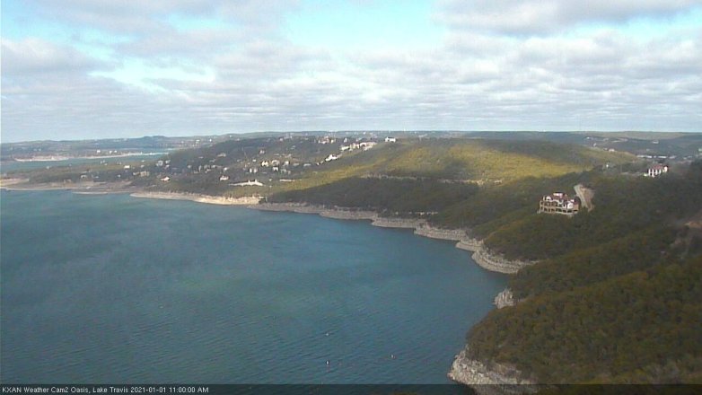 Lake Travis webcam, January 1, 2021 11:00 AM CT