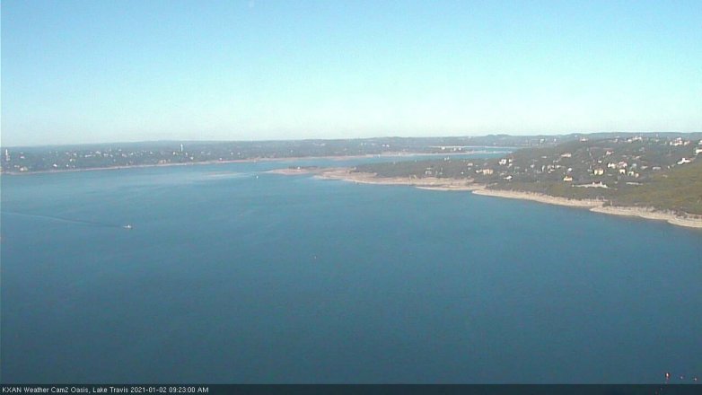 Lake Travis webcam, January 2, 2021 9:25 AM CT