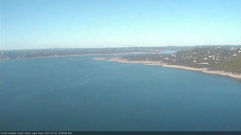 Lake Travis webcam, January 2, 2021 10:00 AM CT