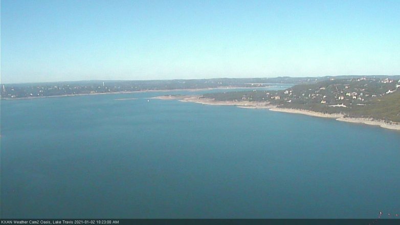 Lake Travis webcam, January 2, 2021 10:25 AM CT