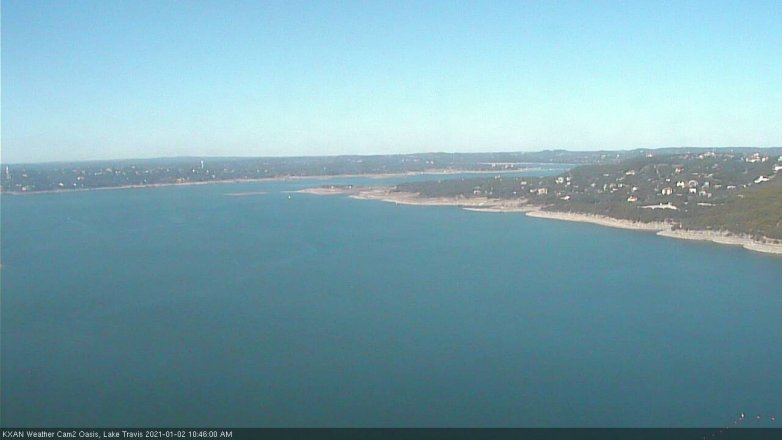 Lake Travis webcam, January 2, 2021 10:45 AM CT