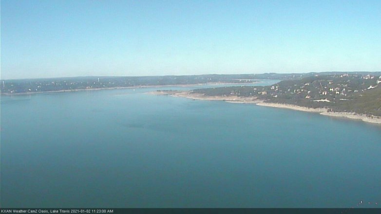 Lake Travis webcam, January 2, 2021 11:25 AM CT