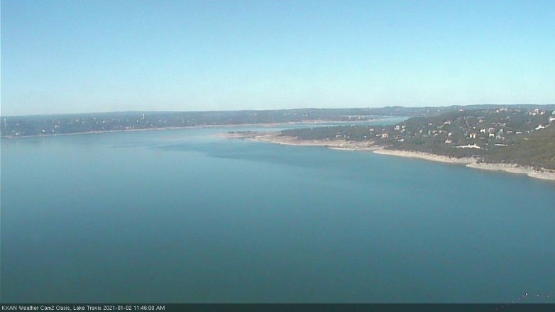 Lake Travis webcam, January 2, 2021 11:45 AM CT