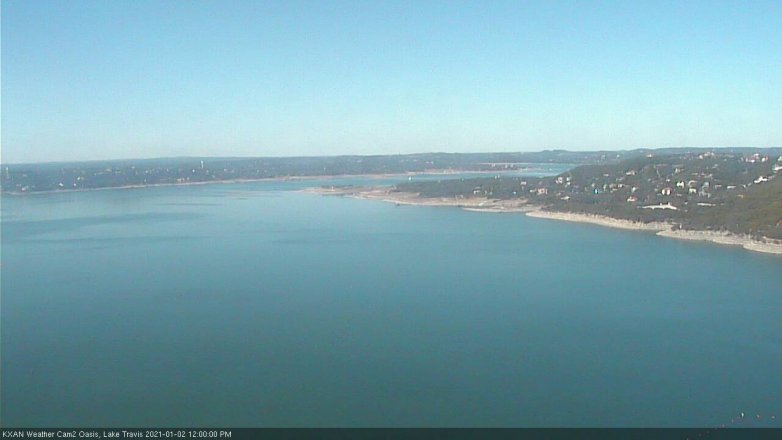 Lake Travis webcam, January 2, 2021 12:00 PM CT