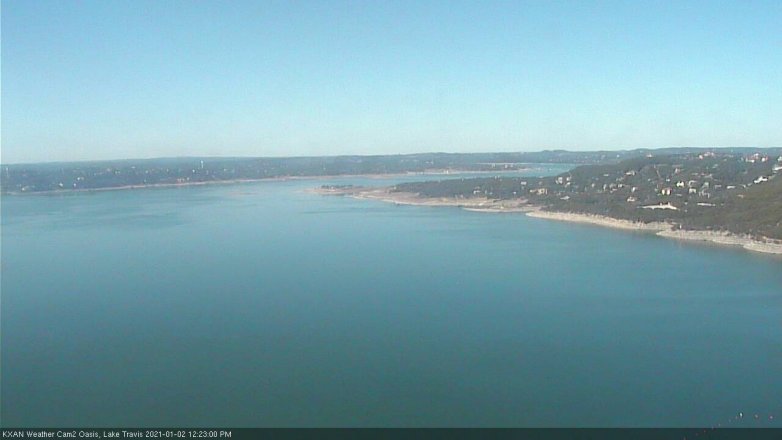 Lake Travis webcam, January 2, 2021 12:25 PM CT