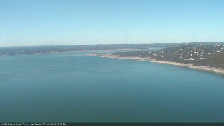 Lake Travis webcam, January 2, 2021 12:45 PM CT